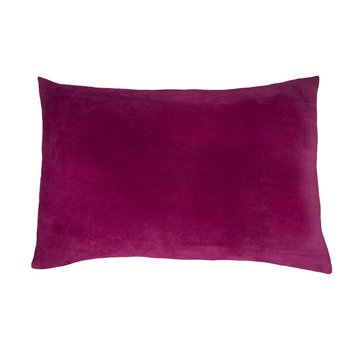 Designkissen mit Öko-Wärmflasche Veloursbezug Porto burgund