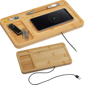 Deskorganizer mit integriertem Wireless Charger 