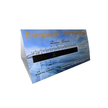 Energiesparthermometer-Tischaufsteller, quer