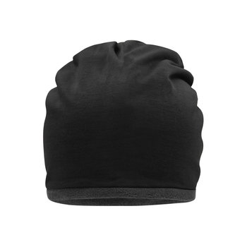 Fleece Beanie-Lässige Mütze mit Fleece-Kontrastabschluss