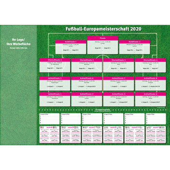 Fußball-EM 2024 Wandplaner DIN A1