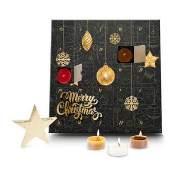 Geschenkartikel / Präsentartikel : Duftkerzen Adventskalender Merry Christmas