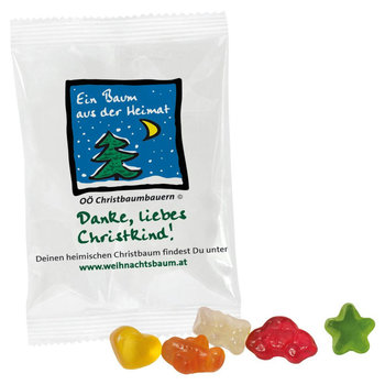 HARIBO Standardformen Werbetüte, 10 g, Inhalt: HARIBO Weihnachtsmix