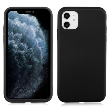 Handy Hülle iPhone™ 11 Black Series Soft Case TPU Silikon mit Mikrofaser Innenseite matt schwarz