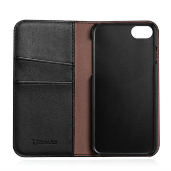 Handy Hülle iPhone™ 7/8/SE(2020/2022) Flamingo Premium Wallet Flip Case Kunstleder schwarz