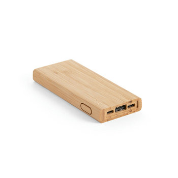 KOHN. Tragbare Powerbank aus Bambus mit einer Kapazität von 5\'000mAh