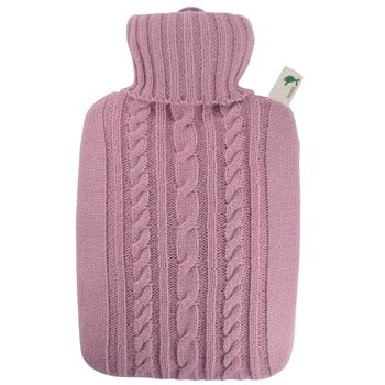 Klassik-Wärmflasche Strickbezug pastell-rosa