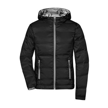 Ladies\' Hooded Down Jacket-Daunenjacke mit Kapuze in neuem Design, Steppung der Jacke ist geklebt und nicht genäht