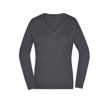 Ladies\' V-Neck Pullover-Klassischer Baumwoll-Pullover