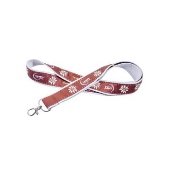 Lanyard Umhängeband mit aufgenähtem Satinband