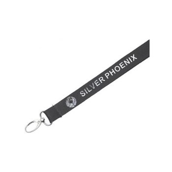 Lanyard Umhängeband mit silberner Folienprägung 