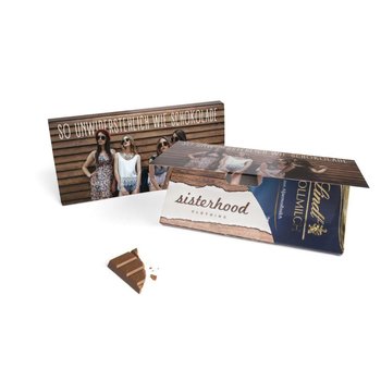 Lindt Schokoladentafel in Mailingmappe