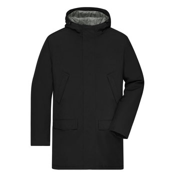 Men\'s Business Parka-Klassischer, wattierter Parka mit angeschnittener Kapuze