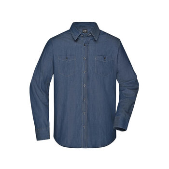 Men\'s Denim Shirt-Trendiges Jeanshemd