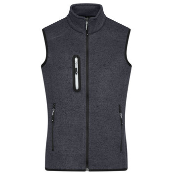 Men\'s Knitted Fleece Vest-Strickfleece Weste mit Stehkragen