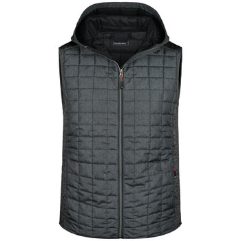 Men\'s Knitted Hybrid Vest-Weste im stylischen Materialmix