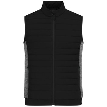 Men\'s Padded Hybrid Vest-Wattierte Weste mit Stehkragen im attraktiven Materialmix