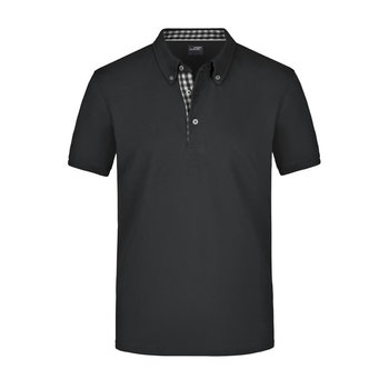 Men\'s Plain Polo-Polo mit Button-Down Kragen