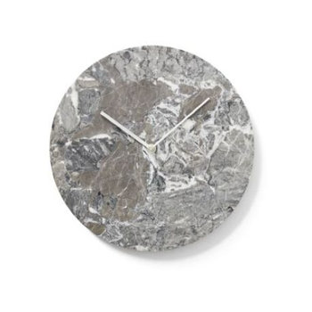 Menu Marble Wall Clock Grey Wanduhr