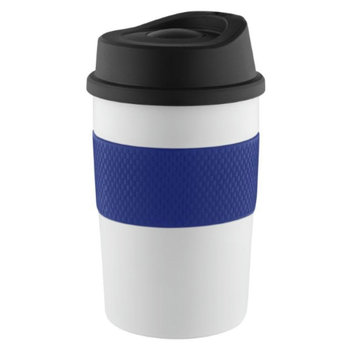 Metmaxx® Thermobecher "CremaCoffeeHouse" weiß/Ring blau