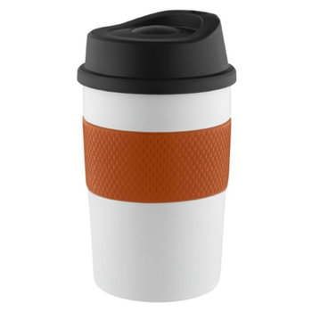 Metmaxx® Thermobecher "CremaCoffeeHouse"  weiß/Ring orange