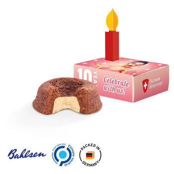 Minikuchen in Werbebox, Bahlsen Kuchensnack Marmor