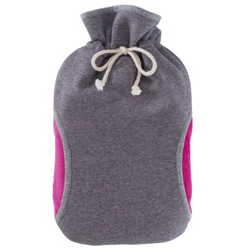 Öko-Wärmflasche Muff pink/grau