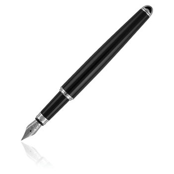 PIERRE CARDIN JACQUES Schwarz-Silber Füllfederhalter