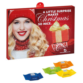 Premium Präsent-Adventskalender mit Ritter Sport Schokowürfeln