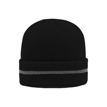 Reflective Beanie-Klassische Strickmütze mit einem reflektierenden Streifen im Umschlag (ohne Schutzfunktion/keine PSA)