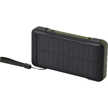 Soldy 10.000 mAh Solardynamo-Powerbank aus recyceltem GRS Kunststoff 