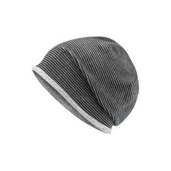 Structured Beanie-Stretchfleece-Mütze mit Kontrastabschluss