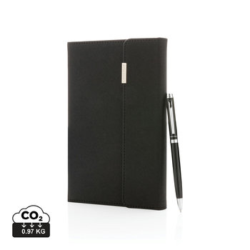 Swiss Peak Deluxe A5 Notizbuch mit Stift