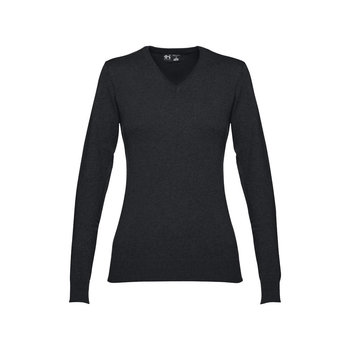 THC MILAN WOMEN. Pullover mit V-Ausschnitt für Damen aus Baumwolle und Polyamid