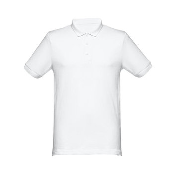 THC MONACO WH. Kurzarm-Poloshirt für Herren aus kardierter Baumwolle