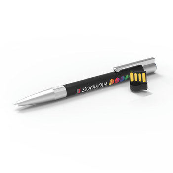 USB Pen Stockholm Black (Black ink), 2 GB Basic