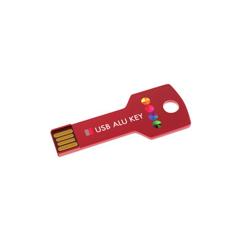 USB Stick Alu Key Red, 2 GB Basic