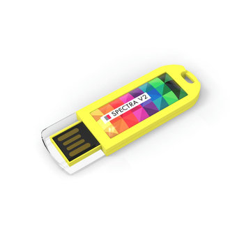 USB Stick Spectra V2 Yellow, 2 GB Basic