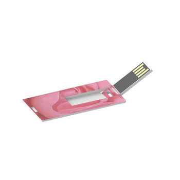 Ultraflacher USB-Stick aus glänzendem Kunststoff Flash Badge Small