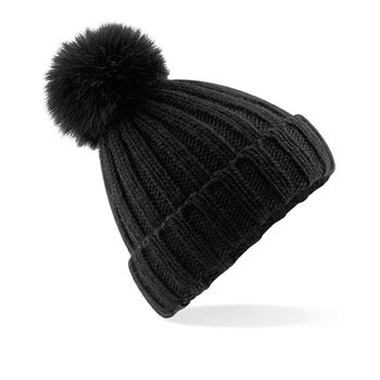 Verbier Faux Fur Pop Pom Chunky Beanie