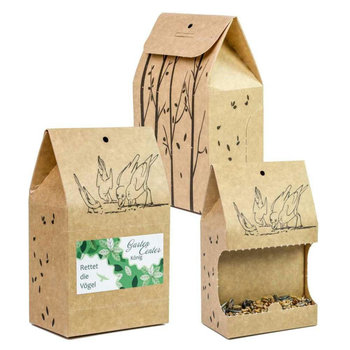 Vogelfutter To-Go - Werbeaufkleber