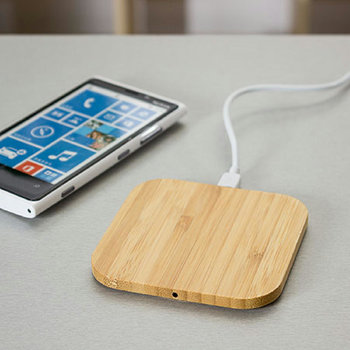 Wireless Charger Bamboo Square