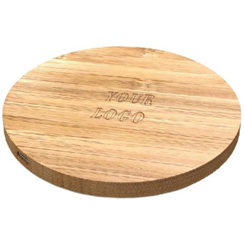 Wireless Charger rund 10W Bambus