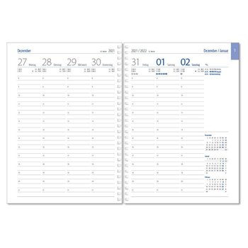 Wochenkalender "Business D Wire", im Format 17,2 x 24 cm, 144 Seiten, Wire-Bindung weiß, Deckelpaar Balacron schwarz