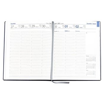 Wochenkalender "Manager D", im Format 21 x 26 cm, 144 Seiten, Fadenheftung, Decke Balacron schwarz