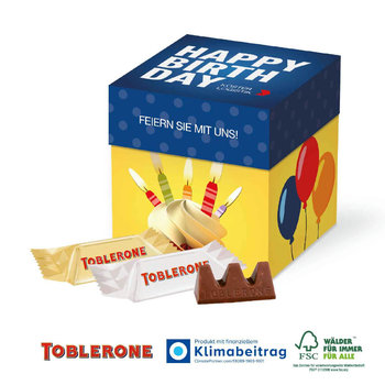 Würfelbox mit TOBLERONE Minis