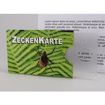 Zeckenkarte SafeCard mit Lupe