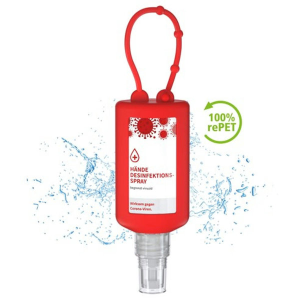50 ml Bumper rot - Hände-Desinfektionsspray (DIN EN 1500) - Body Label
